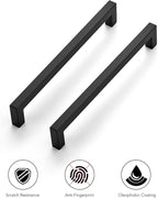 Ravinte 10 Pack 8 Inch Kitchen Square Cabinet Handles Matte Black Cabinet Pulls Black Drawer Pulls Kitchen Cabinet Hardware Kitchen Handles