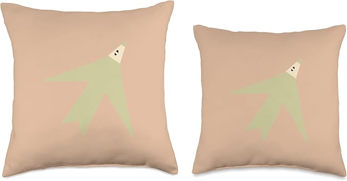Cute Scandinavian Animals Designs Chic Scandinavian Bird Minimalism Throw Pillow, 16x16, Multicolor