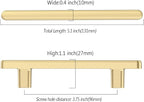 10 Pack 3.75 Inch(96mm) Kitchen Cabinet Handles Brushed Gold Cabinet Pulls Kitchen Cabinet Hardware Drawer Pulls for Cupboard Wardrobe