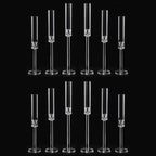 Vincidern 12pcs Taper Candle Holder Acrylic Candlestick Holder Clear Set for Table Centerpiece, Long Candle Stick Candle Stand Cylinder Shade for Halloween, Christmas Wedding Party Dining Room Decor
