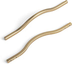 Goo-Ki Low Profile Champagne Bronze Cabinet Pulls, Double Hole Centers (6.3''/7.6'') Zinc Alloy Handle for Drawer Cupboard Wardrobe,6 Packed…