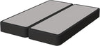 Nutan Inch Sturdy Box Spring for Mattress Support-Durable and Fully Assembled, Natural Wood Full, Gray, 8" Foundation