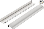 Ravinte Hardware 20 Pack Silver Cabinet Handles, 11.8 Inch (300mm) Finger Edge Pulls, 8.8 Inch Hole Center, Finger Pulls for Cabinets