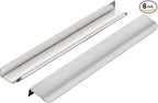 Ravinte Hardware 6 Pack Silver Cabinet Handles, 11.8 Inch (300mm) Finger Edge Pulls, 8.8 Inch Hole Center, Finger Pulls for Cabinets