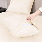 Mejoroom King Size Sheet Set - Soft Microfiber Bed Sheets,Deep Pocket Fitted Sheet, Soft, Breathable, Wrinkle & Fade Resistant - 4 Piece (King, Cream)