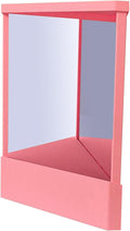 Non-Reversing Mirror, Professional Mirror Precision True Vanity Makeup Mirrors Non-Magnifying Tabletop Mirrors for Accurate Reflections Pink S