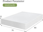 BestMassage | 12 Inch King Mattress | Gel Memory Foam | Medium Firm Feel | White | Bed in a Box, CertiPUR-US Certified | Pressure Relief, Cooling Ventilated Foam | Breathable Knit Cover
