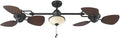 Harbor Breeze Twin Breeze Ii 74-in Oil-rubbed Bronze Outdoor Downrod Ceiling Fan