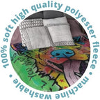 Dawhud Direct Dean Russo - Colorful German Shepherd Fleece Blanket, Queen Size -Super Soft Plush Blanket for Adults and Kids, Machine Washable - Ideal for Dog Lovers and as a Gift - 75 x 90 in