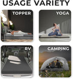 Cozzzi Trifold Foldable Mattress for Floor and Traveling with Removable Cover - Lightweight and Portable Foldable Mattress for Adults & Kids - Compact and Easy to Storage (75in x 25in x 4in)