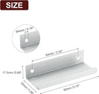 uxcell Cabinet Finger Edge Pull, 8pcs 80mm / 3.15" Aluminum Alloy Back Mount Hidden Cabinet Pulls Concealed Handle for Home Kitchen Drawer Cabinet, Silver