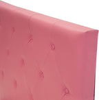 Poundex PU Upholstered Platform Bed, Twin, Pink
