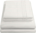 1800 Thread Count Sheet Set – Soft Egyptian Quality Brushed Microfiber Sheets – Luxury Bedding Set with Flat Sheet, Fitted Sheet, Pillow Cases, King, Ivory, Sheet Set