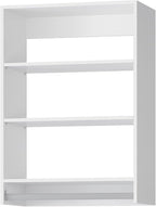 ROOMTEC 19.5" Medium Hanging Closet Unit, Modular Closet System with Hanging Rod, Wardrobe Organizer for Bedroom or Walk-in Closet, Wall Mounted, Customizable Clothes Storage Unit, White
