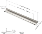 Ravinte Hardware 8 Pack Silver Cabinet Handles, 11.8 Inch (300mm) Finger Edge Pulls, 8.8 Inch Hole Center, Finger Pulls for Cabinets