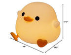 Amaredom DoDo Duck Night Light, Cute Duck Lamp, Silicone Dimmable Nursery Nightlight, Rechargeable LED Bedside Lamp with 20 Minutes Timer & Tap Control Baby Girls Women Bedrooms, Living Room