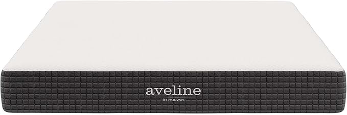Modway Aveline Gel Infused Memory Mattress with CertiPUR-US Certified Foam, Queen, White