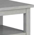 SIMPLIHOME Warm Shaker SOLID WOOD 20 Inch Wide Rectangle Transitional End Side Table in Fog Grey, For the Living Room and Bedroom