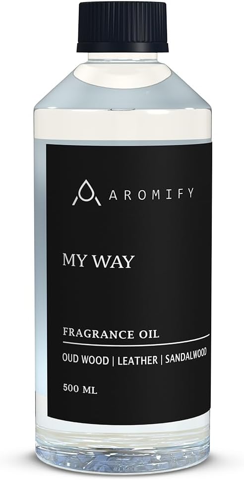My Way Diffuser Oil, Inspired by 1 Hotel Miami Beach, 16.9 FL Oz, 500 mL, Hotel Scent Diffuser Oil, My Way Aromatherapy Blend of Essential Oils for Home & Office, Leather & Sandalwood Scent.