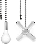 Ceiling Fan Chain Set - 2 Pcs Fan Pull Chains with 13.6 Inch Cord for Switch and Light