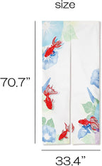 Noren Japanese Style Doorway Curtain with a Picture of Japanese Goldfish Printed on it (pattern2)