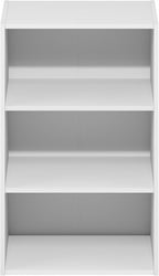 Furinno Basic Book Shelf, 3-Tier Bookshelf, Cube Storage Organizer Bookcase with Open Shelf, 11 x 17 x 26, for Living Room, Bedroom, Home Office, White