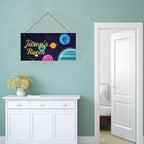 Personalized Fantasy Decor for Boys Room Outer Space Theme Room Decor for Little Man Cave,Stars Wall Art Decor for Kids Room Boys Bedroom Comet Nursery Playroom
