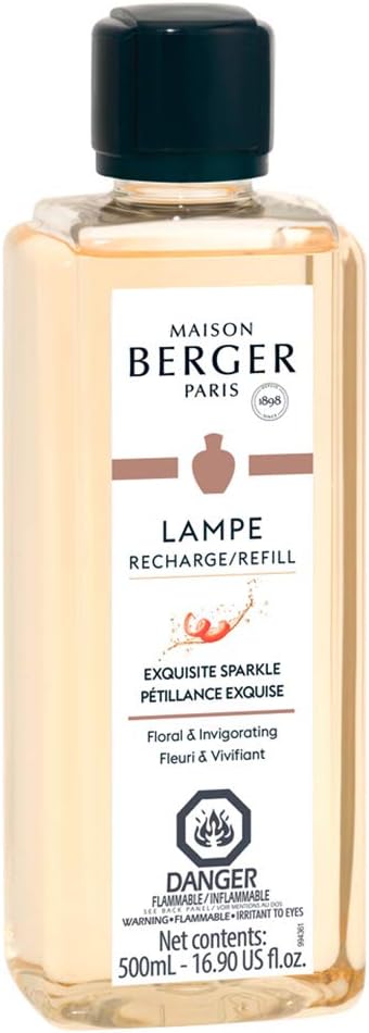 MAISON BERGER - Exquisite Sparkle - Lampe Berger Fragrance Refill for Home Fragrance Oil Diffuser - 16.9 Fluid Ounces - 500 milliliters