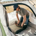 LOSTHORIZON Air & Foam Camping Mattress, Self-Inflating Sleeping Pad, 4.5" Thick, with Pump Sack, Queen