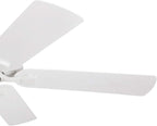 Honeywell Ceiling Fans Belmar 52 Inch Ceiling Fan Without Light, Outdoor Ceiling Fan with Pull Chain, Tri-Mount Traditional 5 Blade Design, ETL Wet Rated, White (50198-01)