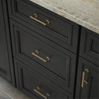 Franklin Brass - Francisco Champagne Bronze Gold Cabinet Handles 3 Inch (3") Hole Center Pulls | Easy Install, Durable Hardware for Kitchen Cabinet Door, Drawers, Dresser Pull, Furniture (10 Pack)