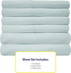 Twin Size Bed Sheets - 4 Piece 1500 Supreme Collection Fine Brushed Microfiber Deep Pocket Twin Sheet Set Bedding - 1 EXTRA PILLOW CASES, GREAT VALUE, Twin, Porclain Blue