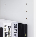 Furinno JAYA Book Shelf, 3-Tier Bookshelf, Bookcase with Adjustable Shelves, 9.5 x 24.5 x 40.3, for Living Room, Bedroom, Home Office, White