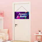 Personalized Stars Sign Customized Galaxy Signs Wall Art Decoration Exquisite Decorative Signs for Girls Bedroom Door Decor For Kids Room Outer Space Themed Nursery Decor For Boys Room