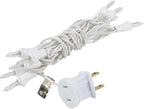 Novelty Lights 5.5 Feet 10 Bulb Clear Mini Light String on White Wire, Non-Connectable Incandescent Fairy Lights for Bottles and Crafts, 4" Bulb Spacing, 24" Lead, Stackable Fused Plug