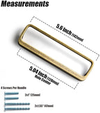 Goo-Ki Antique Brass Cabinet Pulls with Hole Center 5''(128MM),Retro Zinc Alloy Drawer Pulls for Drawer,Wardrobe,Cupboard,6 Pack