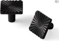 2 Pack Black Cabinet Knobs Square Drawer Pulls Bathroom Dresser Handles Hardware Zinc Alloy