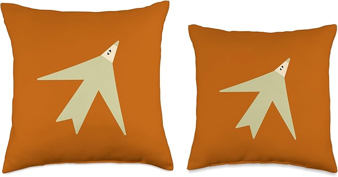 Cute Scandinavian Animals Designs Chic Scandinavian Bird Minimalism Throw Pillow, 16x16, Multicolor