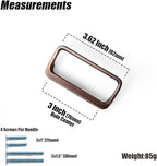Goo-Ki Oil Rubbered Bronze Cabinet pulls with 3''(76mm) Hole Center,Modern Zinc Alloy Finger Pulls for Drawer,Wardrobe,Cupboard,6 Pack