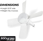 Bell+Howell Socket Breeze Socket Fan Light with Remote, Portable Small Ceiling Fans with Lights for Bedroom, Kitchen, Living Room, Ceiling Fan with Light 3500K, 1000 Lumens, Screws into E26/E27