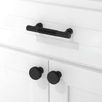 10 Pack Matte Black Knurled Cabinet Pulls 3 Inch(76mm) Kitchen Cabinet Handles Solid Zinc Alloy Cabinet Hardware Drawer Pulls