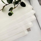 MIULEE Sheer Window Scarf Valance Elegant Topper Long Window Treatment Swag Curtain Drapes for Party Ceremony Canopy Bed, Wedding Arch Draping Fabric One Panel, 37'' x 216'', Ivory