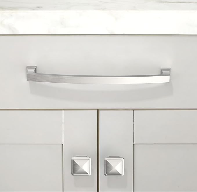 10 Pack Brushed Satin Nickel Cabinet Pulls 7.5 Inch(192mm) Kitchen Cabinet Handles Solid Zinc Alloy Cabinet Hardware Drawer Pulls