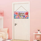 Personalized Sign Butterfly Sign Wall Art Décor For Kids Room Custom Name Door Decor, Flowers Floral Nursery Art Plate For Girls Room Boys Bedroom Garden