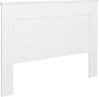 Prepac Stylish Flat Wood Panel Headboard for Queen Size Beds, Simplistic Wooden Queen Headboard 2.25" D x 64.5" W x 48" H, White, WHFQ-1301-1