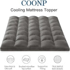 COONP Queen Mattress Topper, Extra Thick Pillowtop, Cooling Plush Mattress Pad Cover Bed Topper Protector with 8-21 Inch Deep Pocket (Grey, Queen)