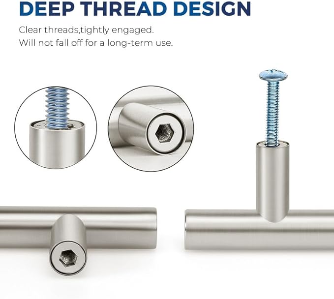 JOY DECOR 15 Pack Cabinet Knobs, Brushed Nickel Cabinet Handles, 2in Kitchen Cabient Knobs, Single Hole Drawer Knobs for Dresser Drawers