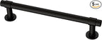 Franklin Brass - Francisco Matte Black Cabinet Handles 5 Inch (5") Hole Center Pulls | Easy Install, Durable Hardware for Kitchen Cabinet Door, Drawers, Dresser Pull, Furniture (5 Pack)