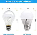 Bluex Bulbs 8 Pack BlueX 3W G14 LED Light Bulb 4000K Cool White - 25W Equivalent - E26 Base 120V - Small Night Light Bulbs for Bedroom, Ceiling Fan, Table Lamp, Kitchen, Pendant Fixtures, Dinning Room