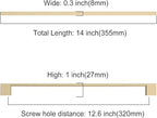 6 Pack Brushed Gold Cabinet Handles 12.5 Inch - Kitchen Hardware, Wardrobe Pulls, Brass Dresser Pulls for Cabinets